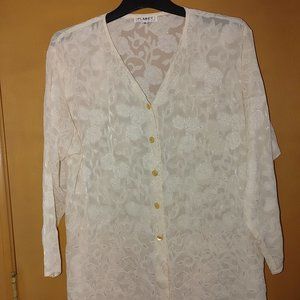 Vintage PLANET Woman's Long Sleeves Oversized Blouse Size M Used